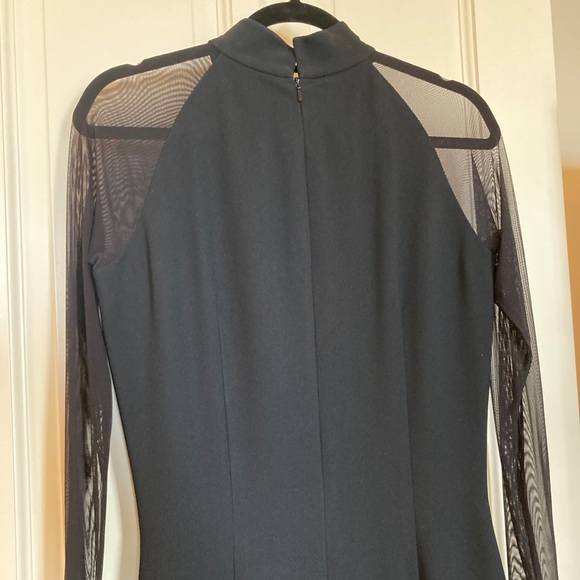 Vintage Kenar Black Mock Turtleneck Sheath Dress - Picture 5 of 6